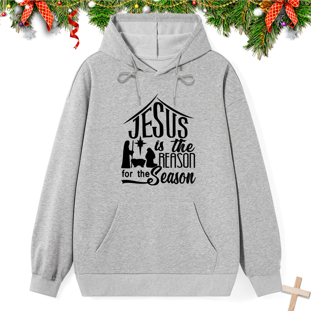 Nativity Jesus Is the Reason for the Season Classic Christian Hoodie