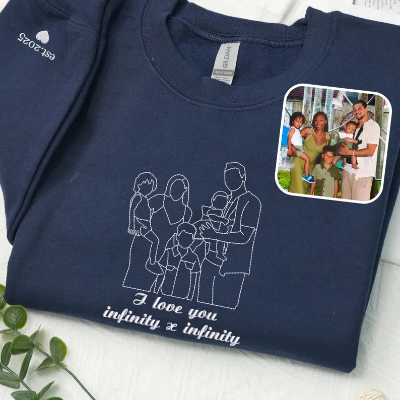 Custom Embroidered Portrait From Photo Hoodie