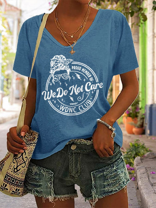 🔥Buy 3 Get 15% Off🔥V-Neck Retro Funny Proud Member Of WDNC Club Menopause Perimenopause Print T-Shirt