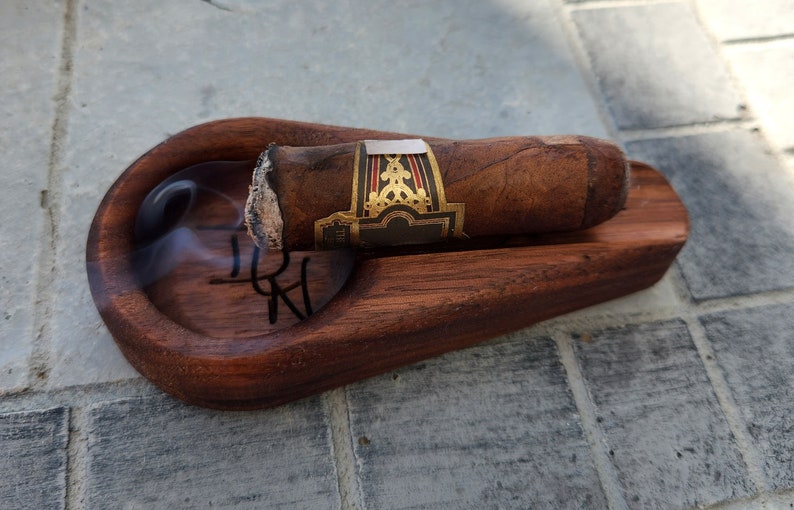Personalized Name Walnut Cigar Ash Tray