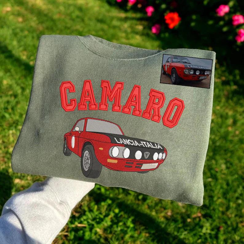 Custom Embroidered Car Sweatshirt, Gift for Car Lover