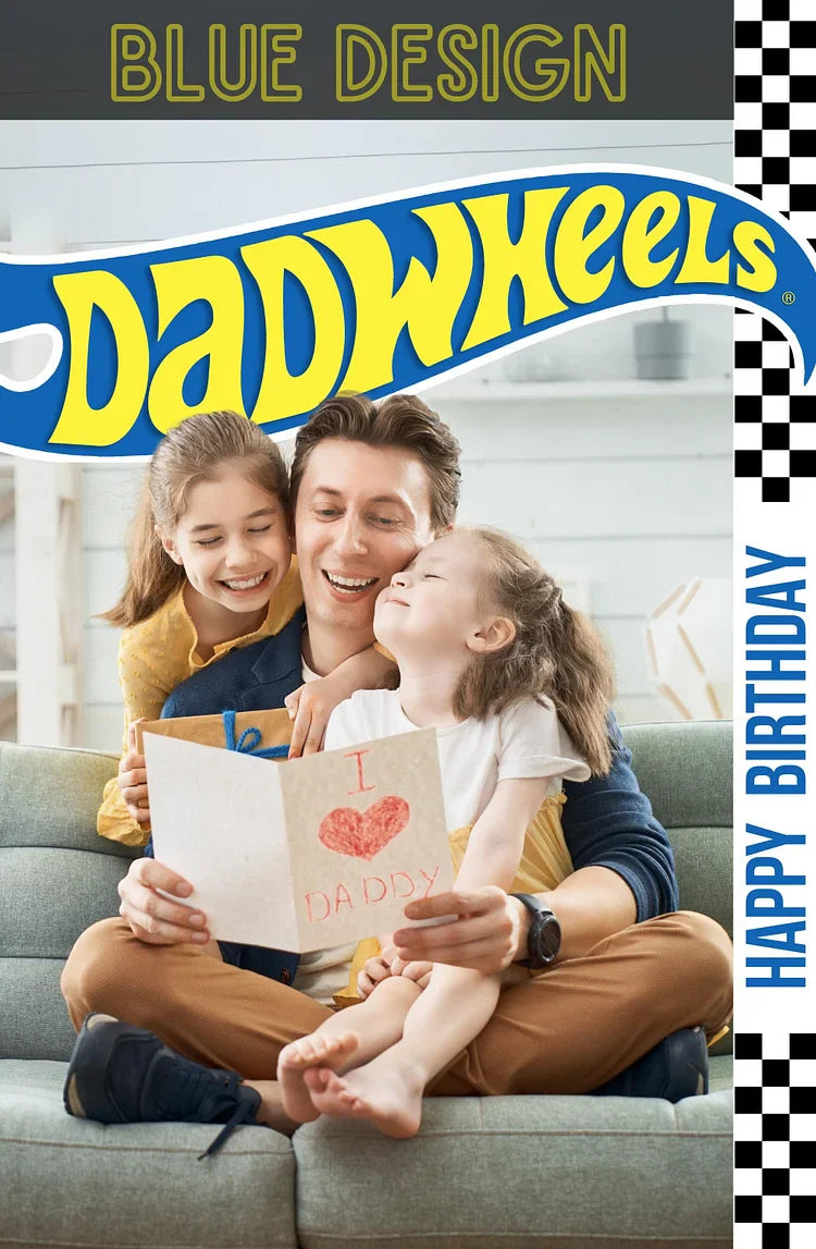 Custom Retro Dad Wheels Packaging Car Gift