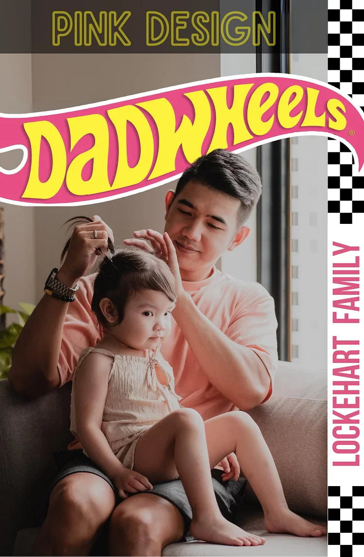 Custom Retro Dad Wheels Packaging Car Gift