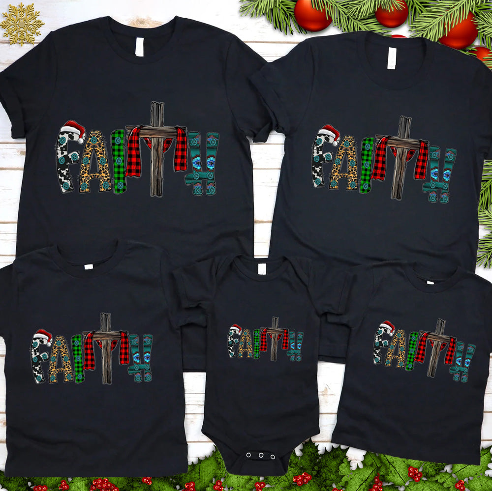 Faith Christmas Family Matching Shirts