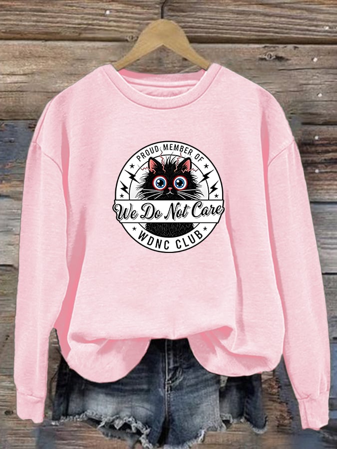 Women's Retro Funny Proud Member Of Club We Do Not Care Menopause Perimenopause Print Sweatshirt