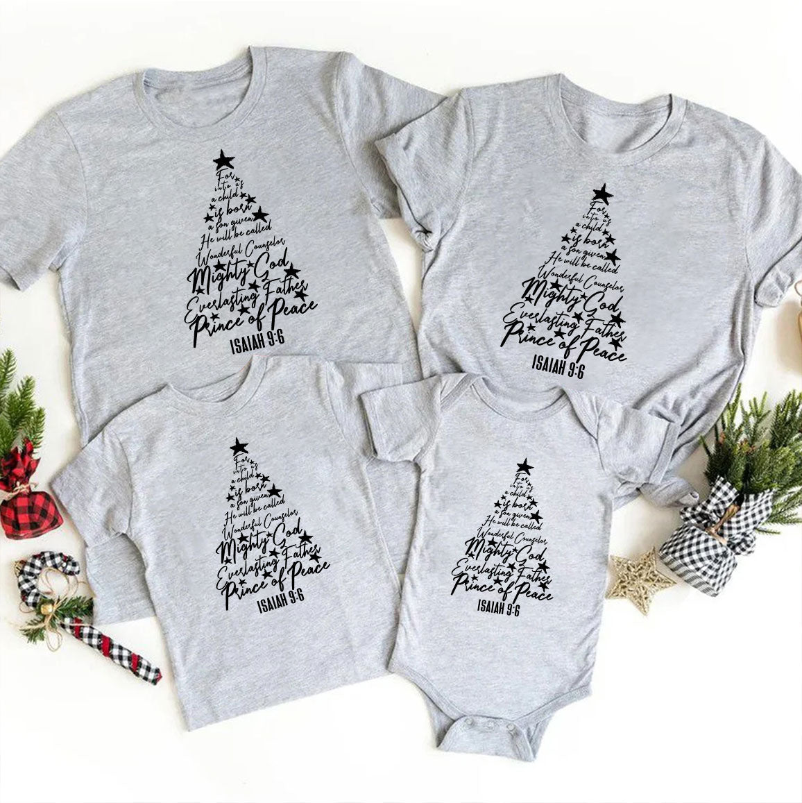 Name Of Jesus Christian Christmas Family Matching Shirts