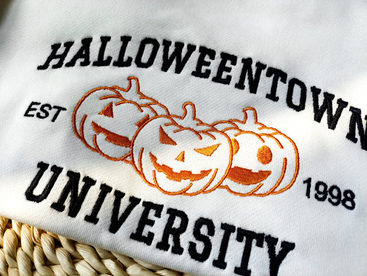 Custom Embroidered Halloween Town University Sweatshirt | Halloween Gift