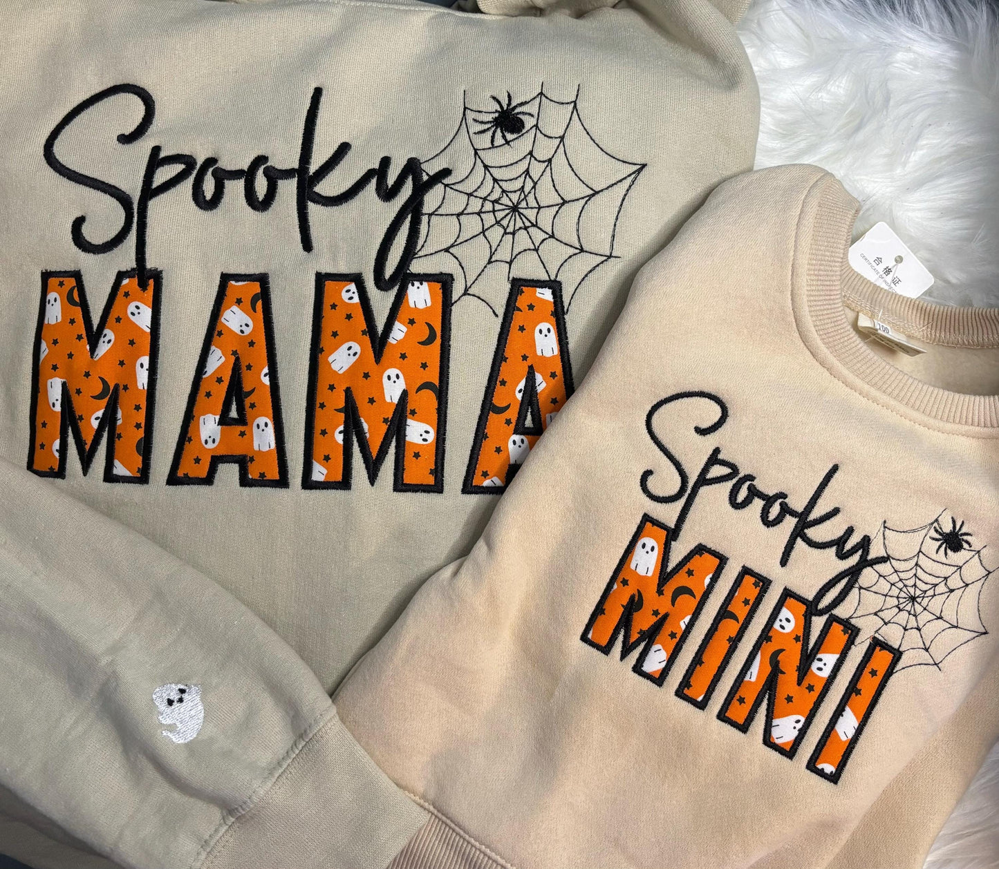 Custom Embroidered Halloween Spooky MAMA Sweatshirt for Halloween | Halloween Gift