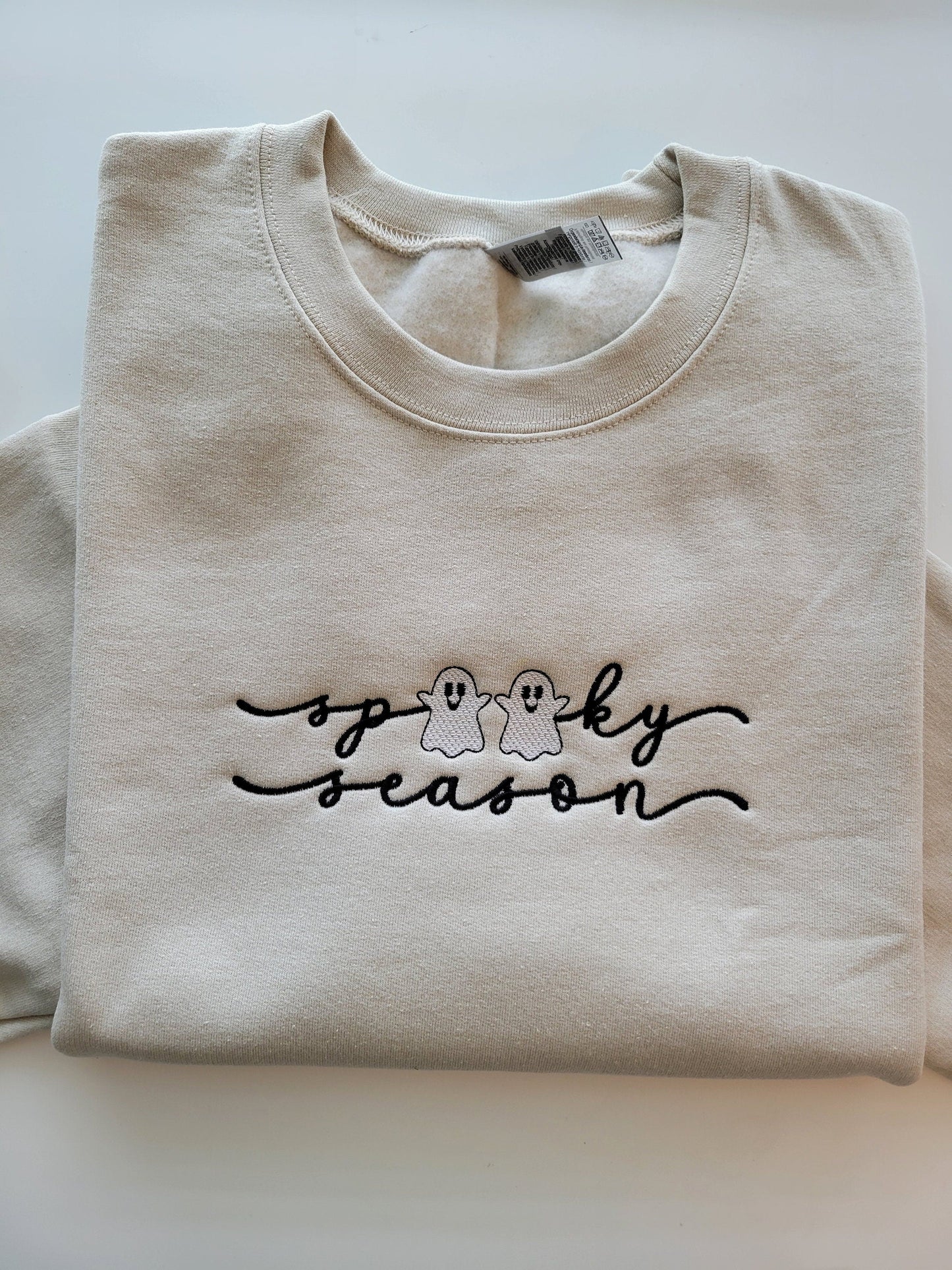 Custom Embroidered Halloween Spooky Season Sweatshirt | Fall Halloween Ghost Shirt