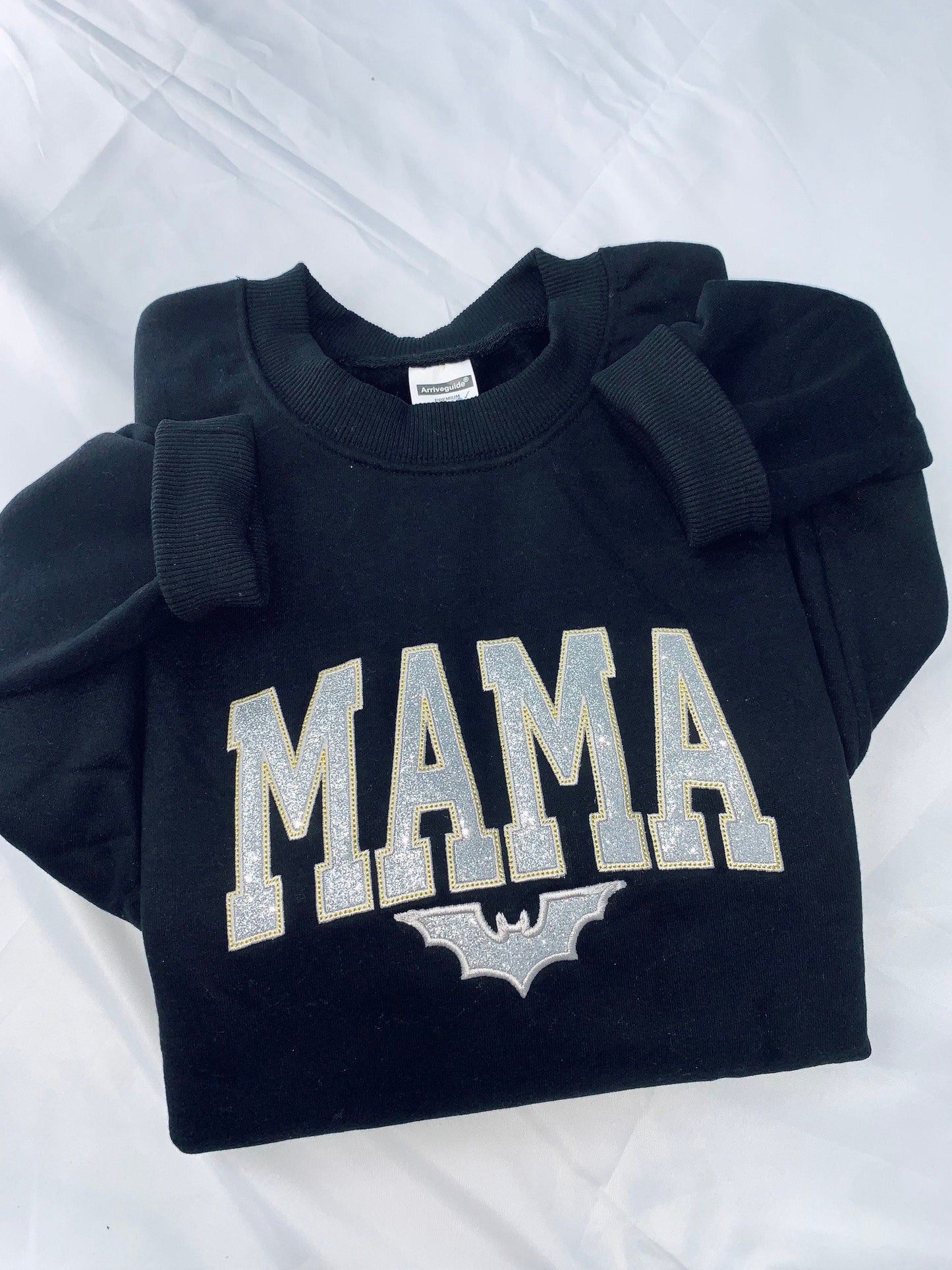 Custom Embroidered Halloween Glitter Applique Mama Sweatshirt | Halloween Gift for Mama