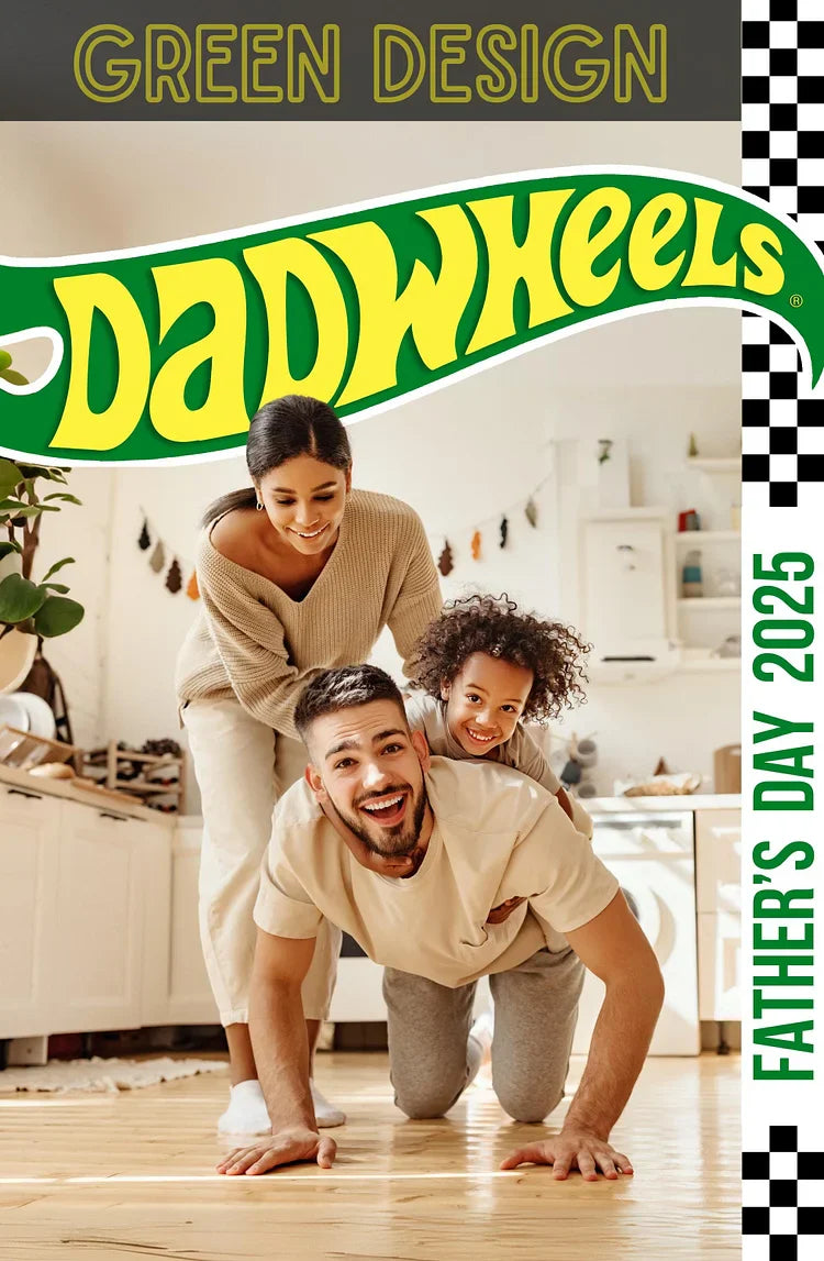Custom Retro Dad Wheels Packaging Car Gift