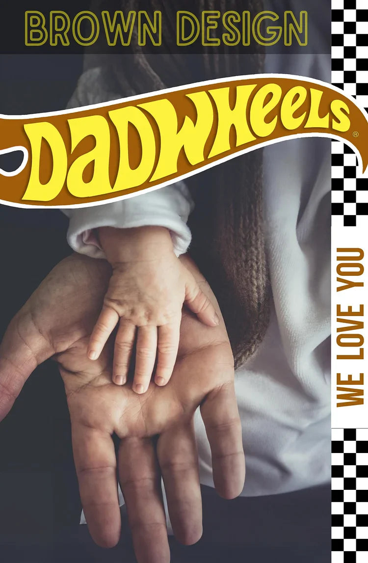 Custom Retro Dad Wheels Packaging Car Gift