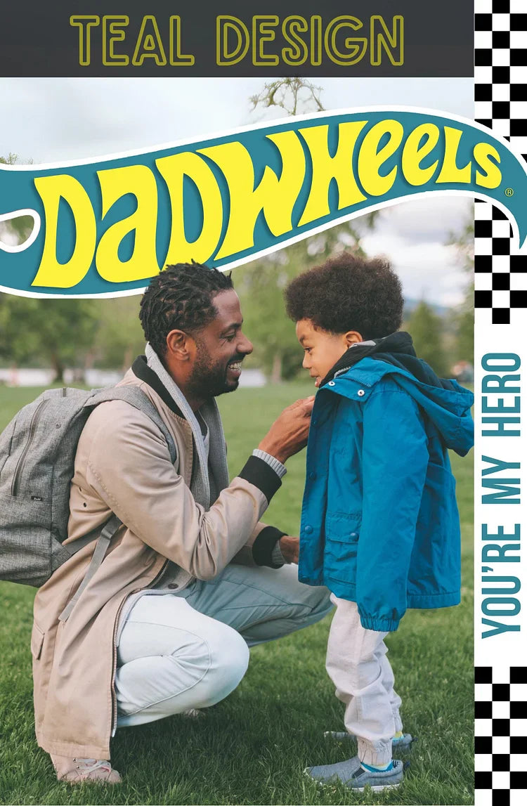 Custom Retro Dad Wheels Packaging Car Gift