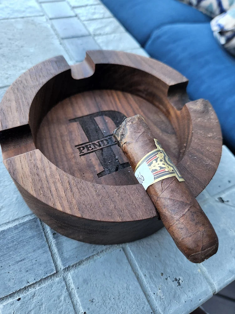 Personalized Name Walnut Cigar Ash Tray