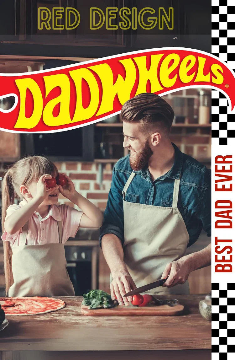 Custom Retro Dad Wheels Packaging Car Gift