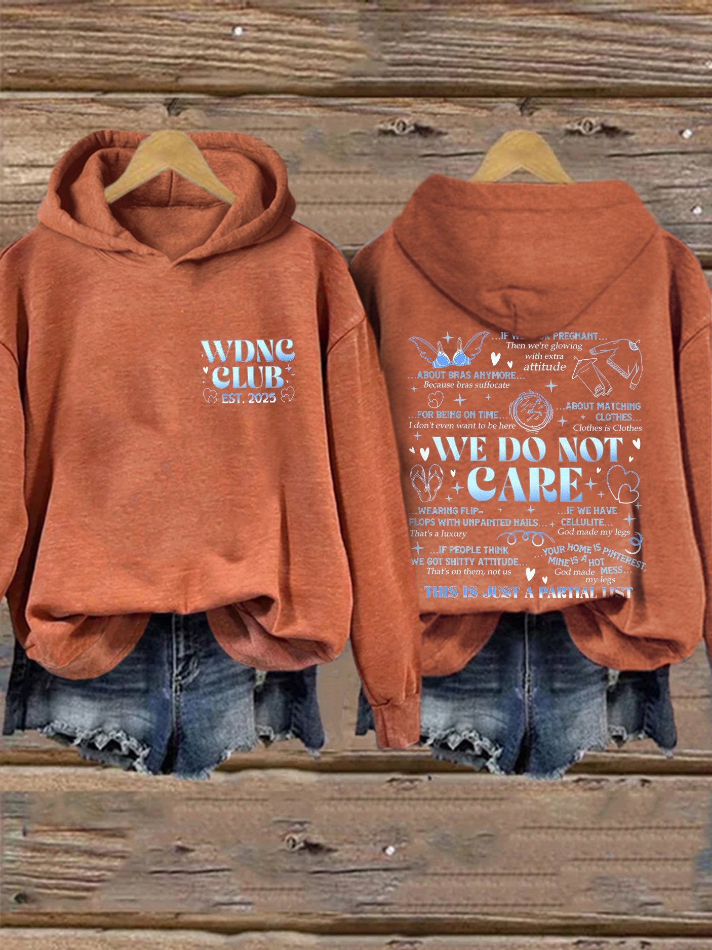 🔥Buy 3 Get 15% Off🔥Retro Funny Proud Member Of WDNC Club Est. 2025 Menopause Perimenopause Print Hoodie