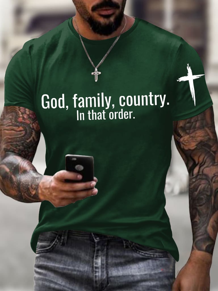 God Family Country In that order Men's T-shirts