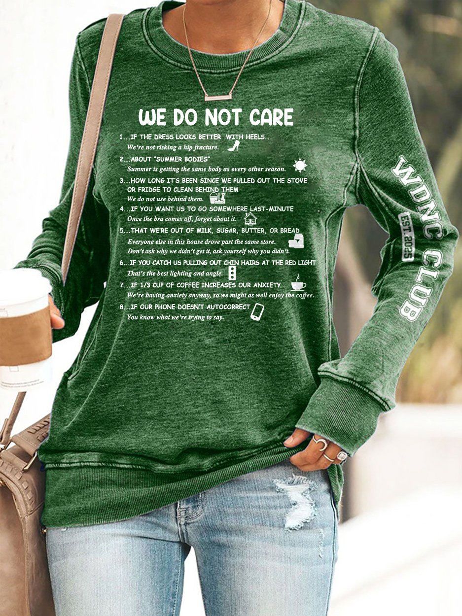 🔥Buy 3 Get 15% Off🔥Retro Funny WDNC Club Menopause Perimenopause Print Sweatshirt