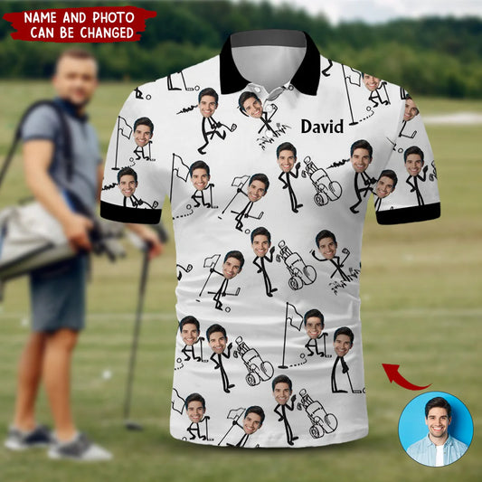 Gift For Golf Dad, Uncle, Husband - Personalized Golf Polo Shirt