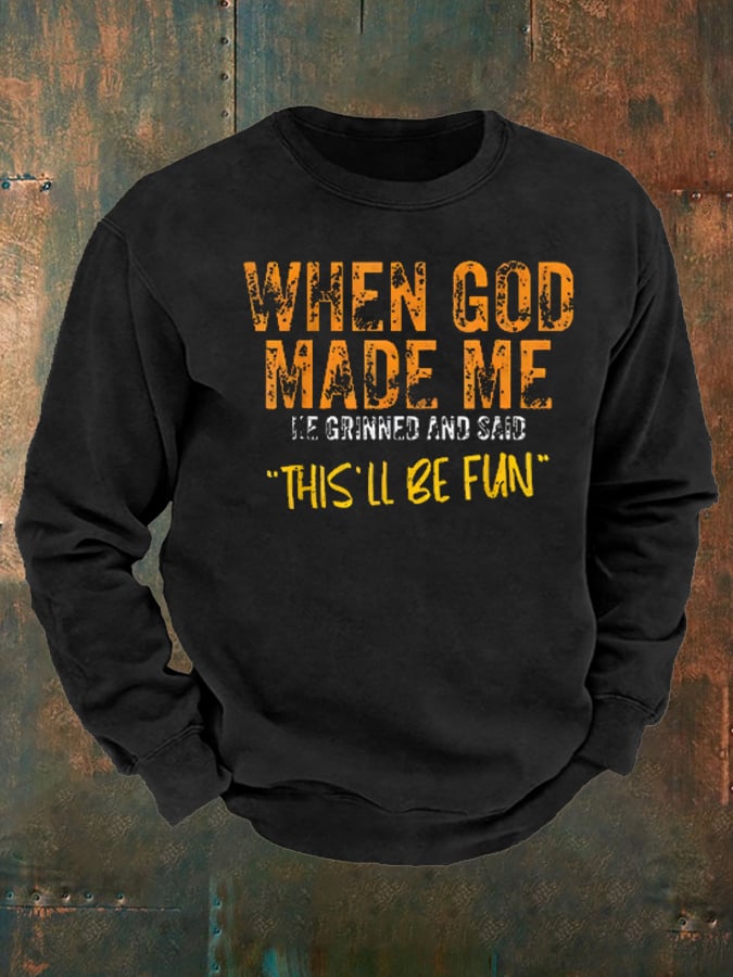 Men's Casual Faith Short-Sleeved Sweatshirt