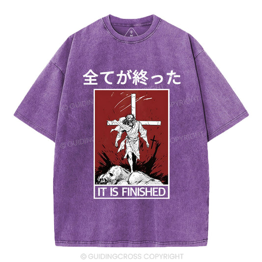 It Is Finished Christian Washed T-Shirt