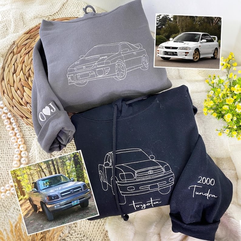 Customized Car Embroidered Sweatshirt