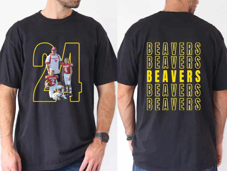 Custom Game Day Tee with Multi-Person Photo – Perfect for Football Fans