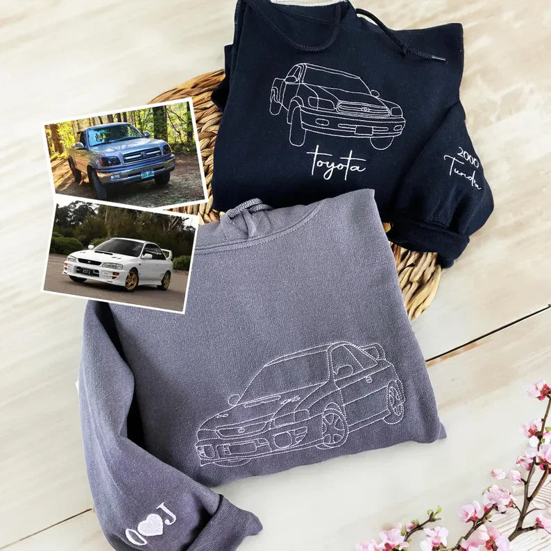 Customized Car Embroidered Sweatshirt