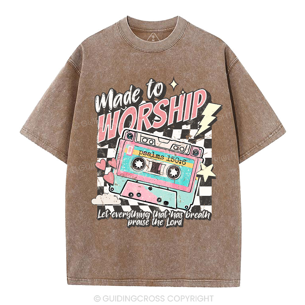 Made To Worship Christian Washed T-Shirt