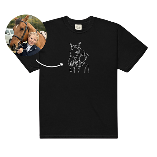 Custom Embroidered Pet T-shirt With Pet Photo-Gift For Pet Owners