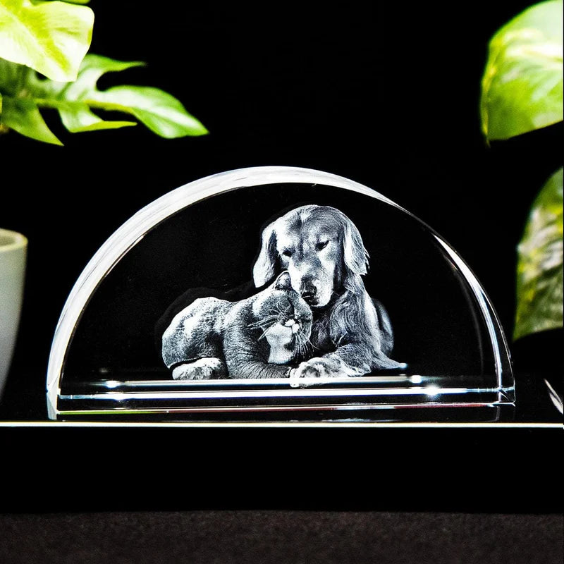 Custom 3D Photo Crystal Engraving – Personalized Laser Etched Keepsake