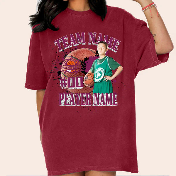 Baseball/Football/Soccer/Softball/Hockey Shirt Personalized Photo Shirt Custom Sports Mom Football Season Ball