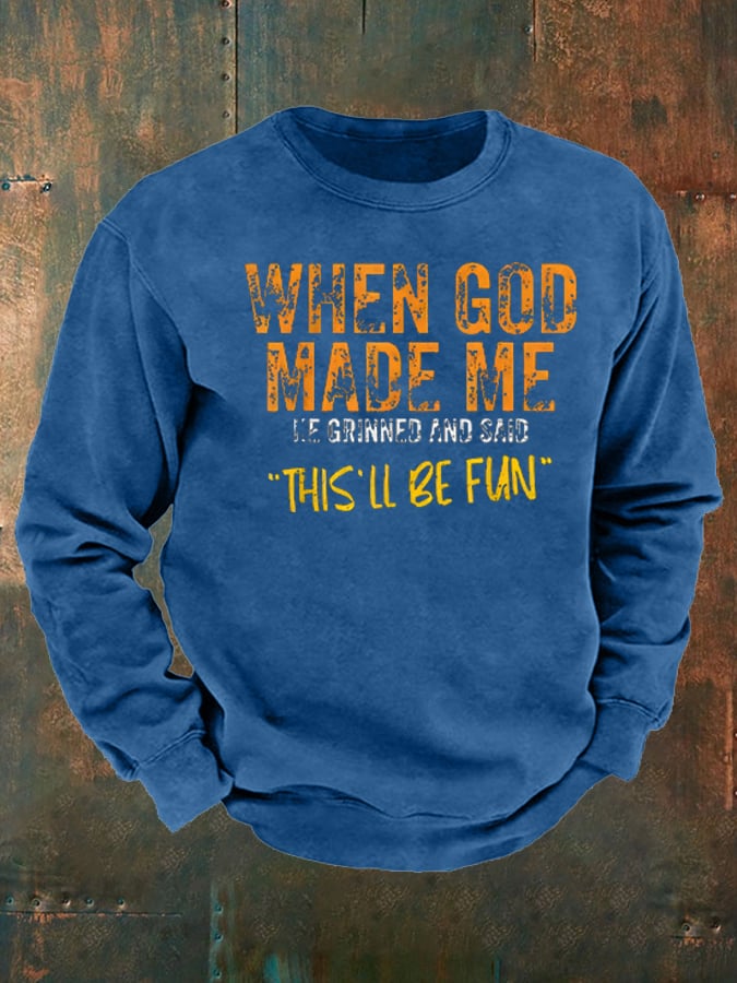Men's Casual Faith Short-Sleeved Sweatshirt