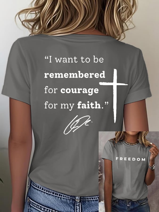 Women's Casual Hot Spot Print Crew Neck T-shirt