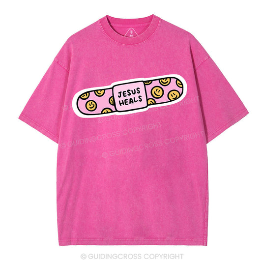 Jesus Heals Christian Washed T-Shirt