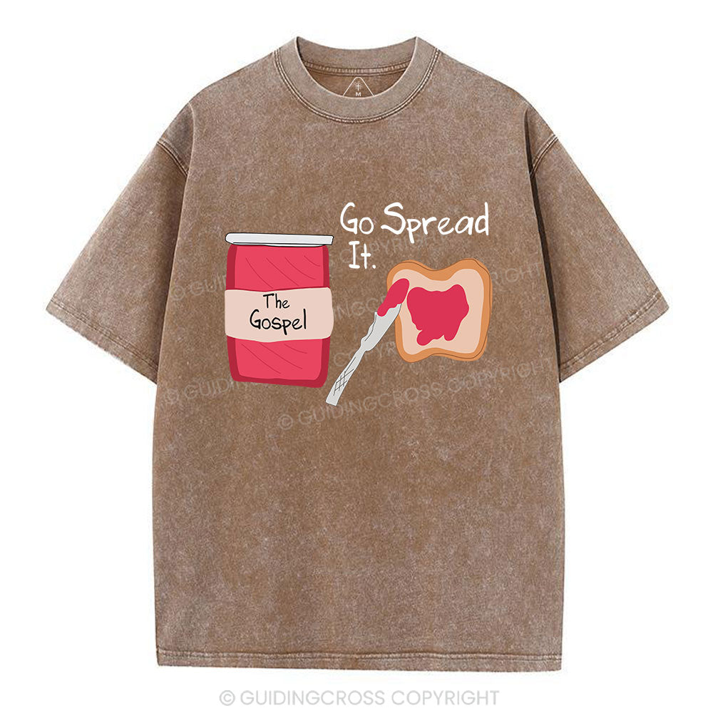 The Gospel Go Spread It Christian Washed T-Shirt