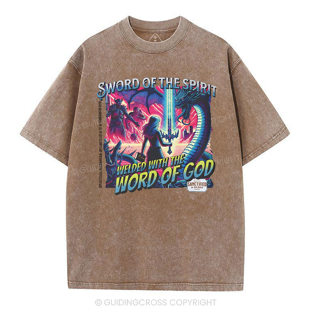 Sword Of The Spirit Christian Washed T-Shirt