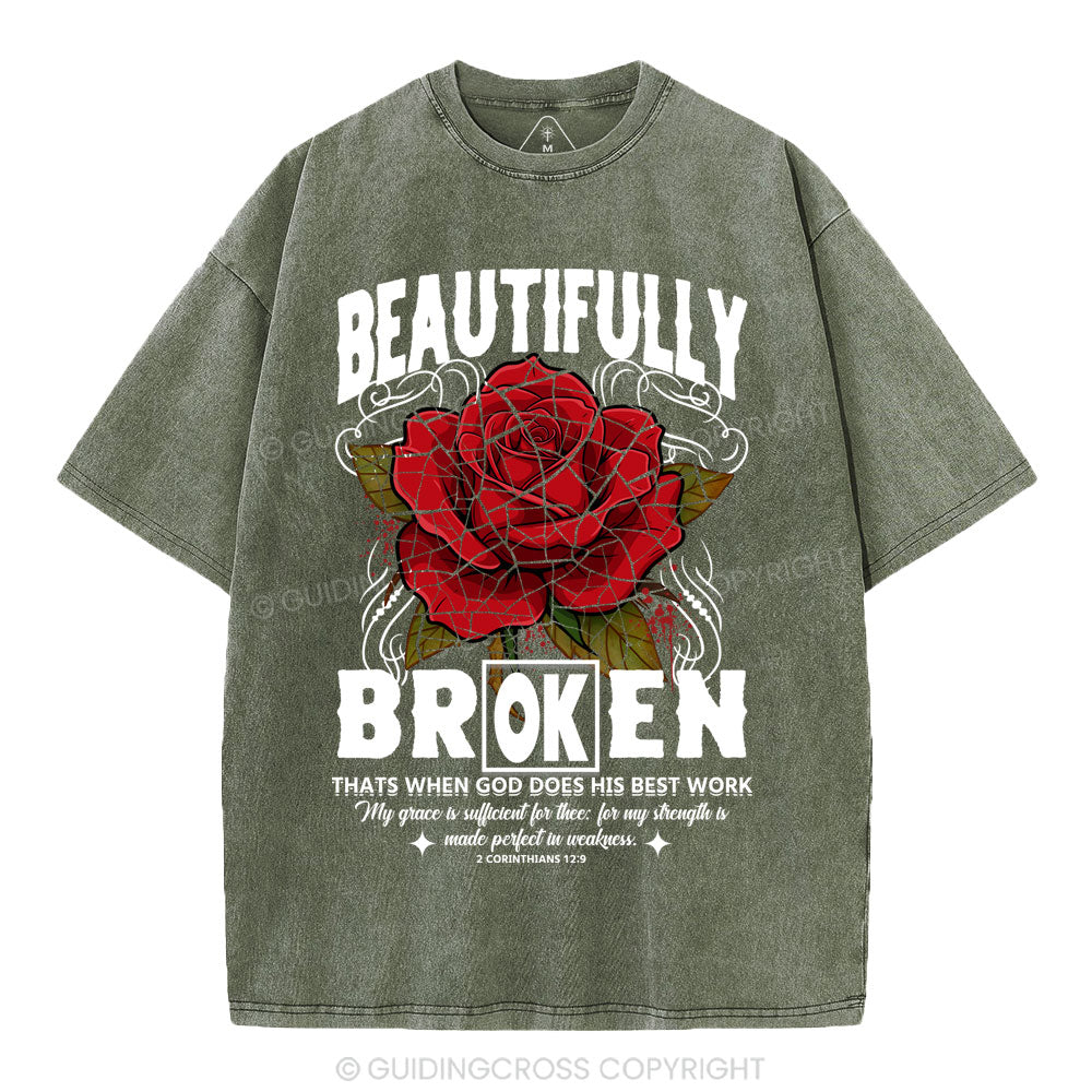 Beautifully Broken Christian Washed T-Shirt