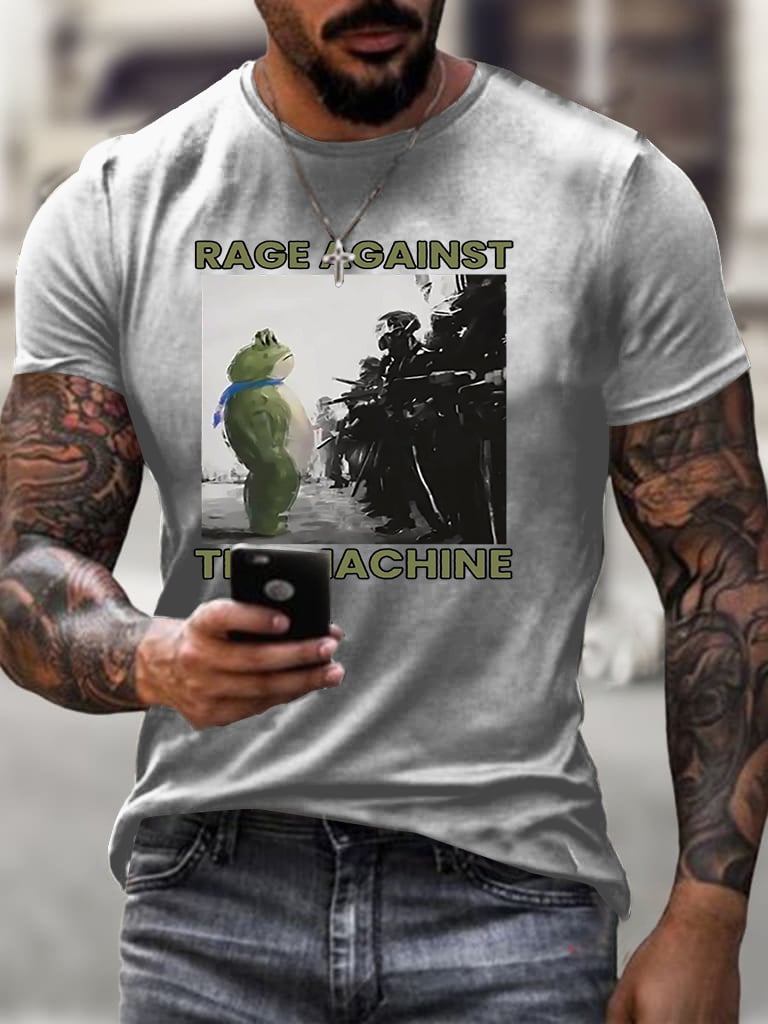 🔥Buy 3 Get 15% Off🔥Men's Resist Frog Printed Casual T-shirt