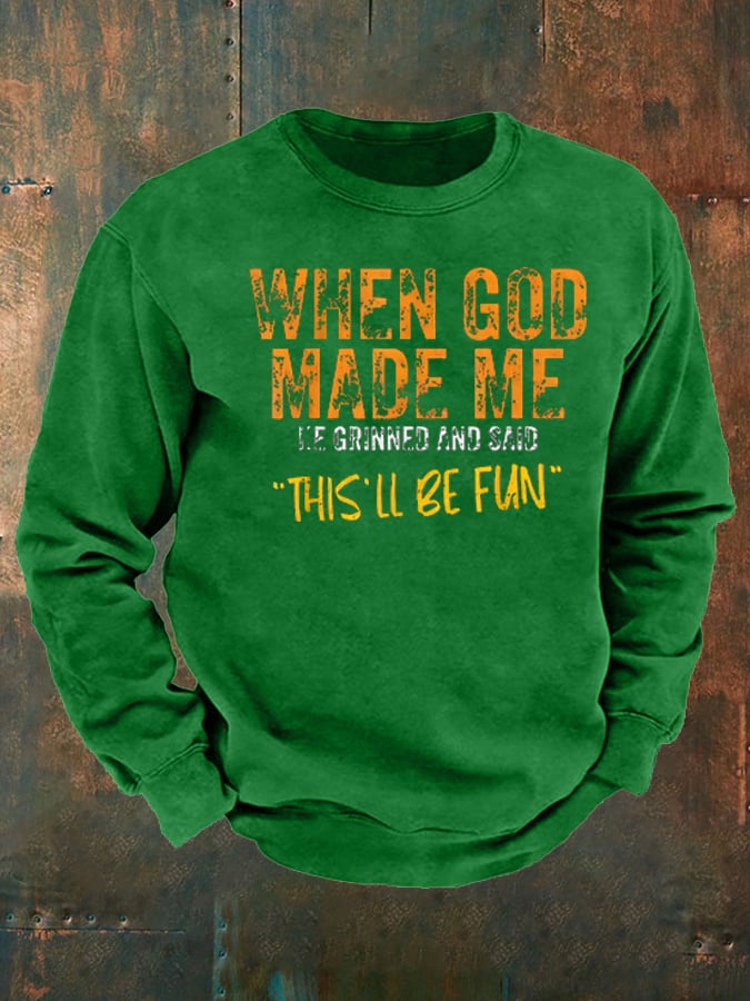 Men's Casual Faith Short-Sleeved Sweatshirt