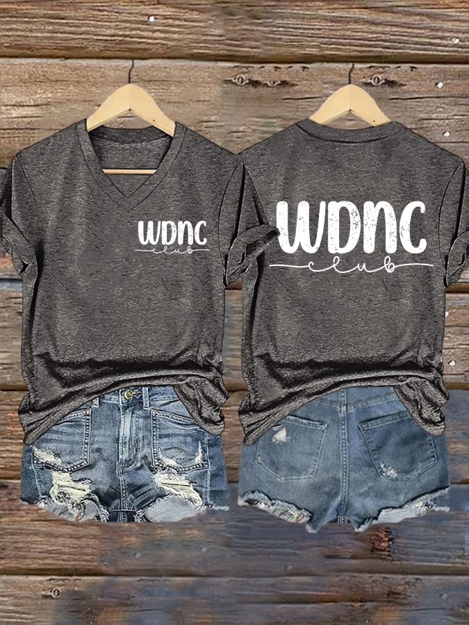 🔥Buy 3 Get 15% Off🔥V-Neck Retro Funny WDNC Club Menopause Perimenopause Print T-Shirt