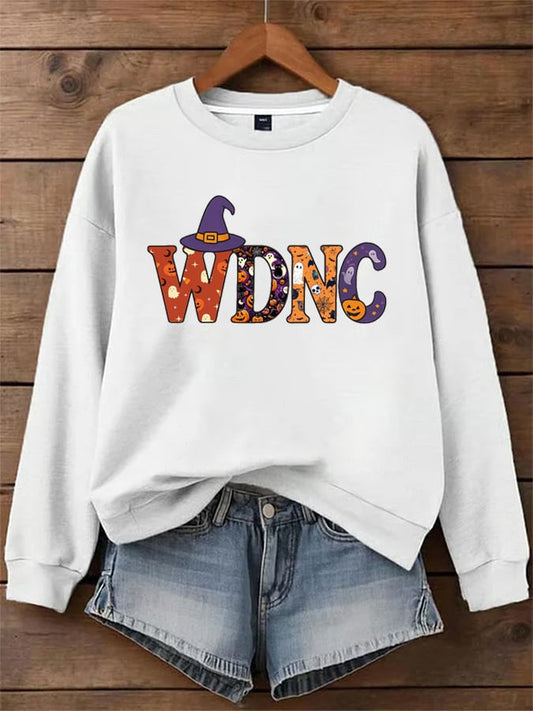 🔥Buy 3 Get 15% Off🔥Women's Halloween WDNC Menopause And Perimenopause Print Sweatshirt