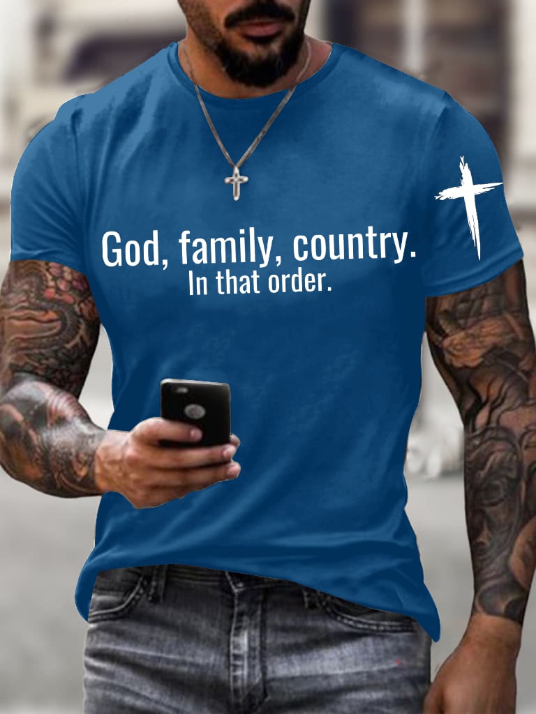 God Family Country In that order Men's T-shirts