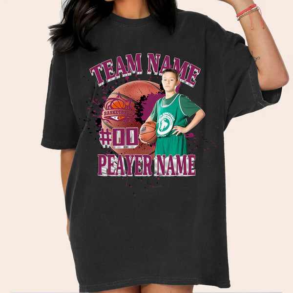 Baseball/Football/Soccer/Softball/Hockey Shirt Personalized Photo Shirt Custom Sports Mom Football Season Ball