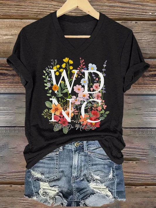 🔥Buy 3 Get 15% Off🔥V-Neck Retro Funny WDNC Menopause Perimenopause Print T-Shirt