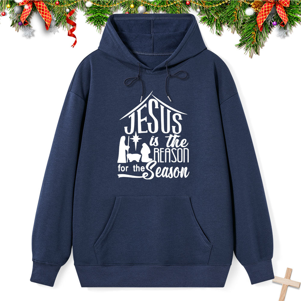 Nativity Jesus Is the Reason for the Season Classic Christian Hoodie