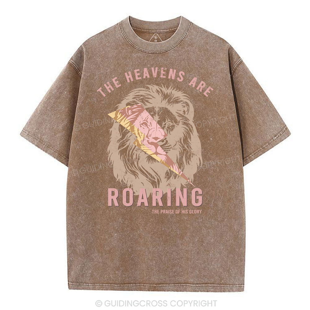 The Heavens Are Roaring Christian Washed T-Shirt