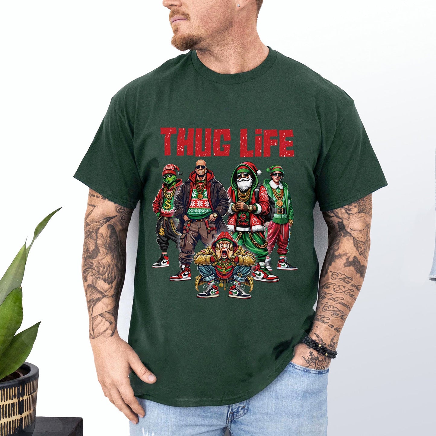 Custom Embroidered Christmas Movie Character T-Shirt | Christmas Gifts
