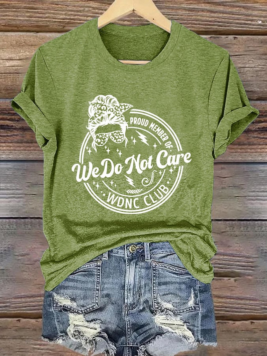 🔥Buy 3 Get 15% Off🔥Retro Funny Proud Member Of WDNC Club We Do Not Care Menopause Perimenopause Print T-Shirt