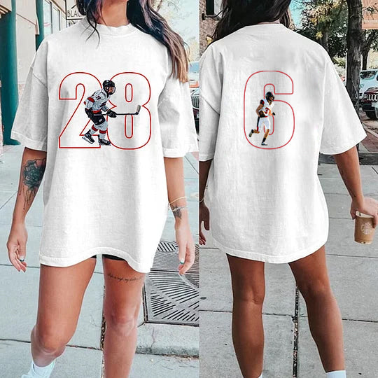 Custom Cheer Shirt – Personalized Front & Back with Photo & Number | Sports Fan Tee